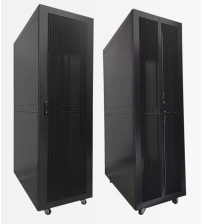 BNET HEAVY SERVER RACK 47U 600X1200 WITH 6 FANS, 2 FIXED SHELF, CASTORS, LEVELING FEET, 2 REAR CABLE PLATE, 2100KG CAPACITY, BLACK 9005 FSPD&RDPD